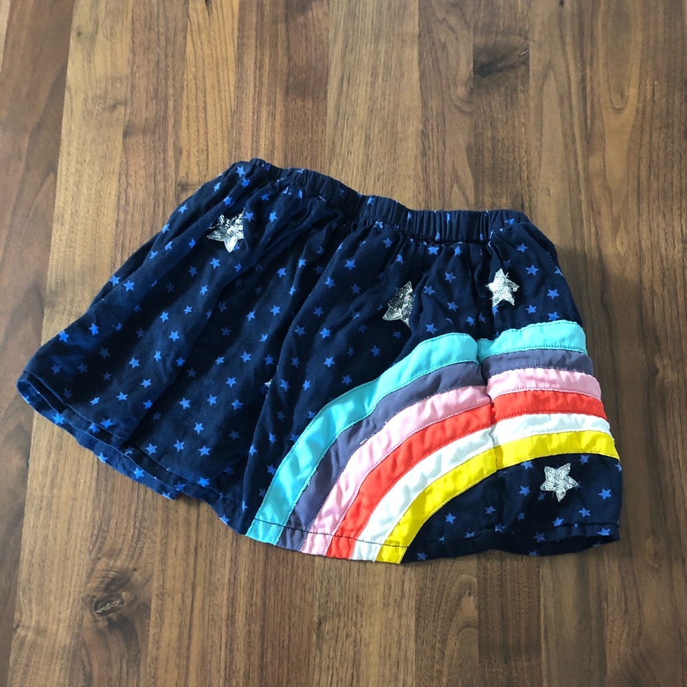 Mini Boden rainbow skirt.